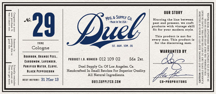 duel design packaging identity logo