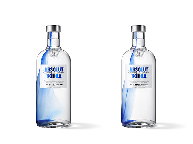 bouteille absolut design originality bleu